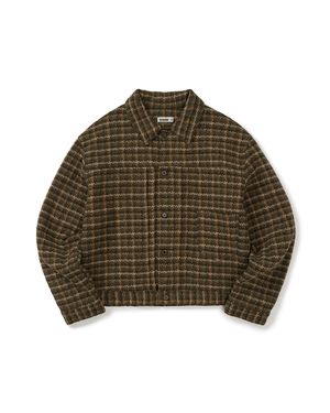 Virgin wool trucker blouson / Olive