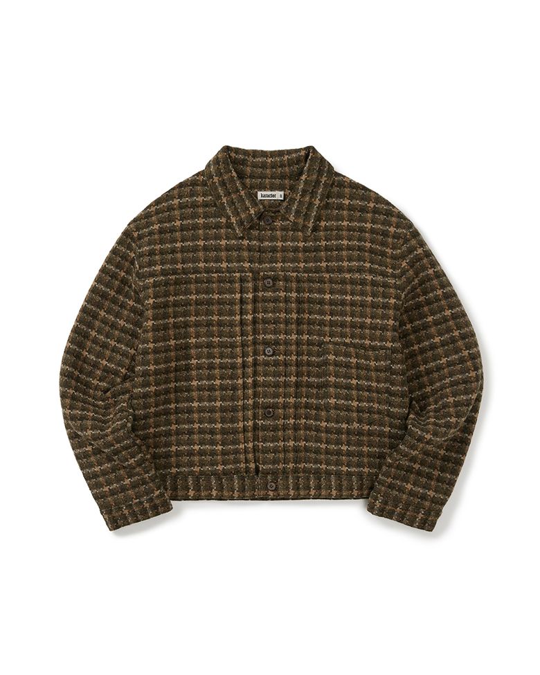 Virgin wool trucker blouson / Olive