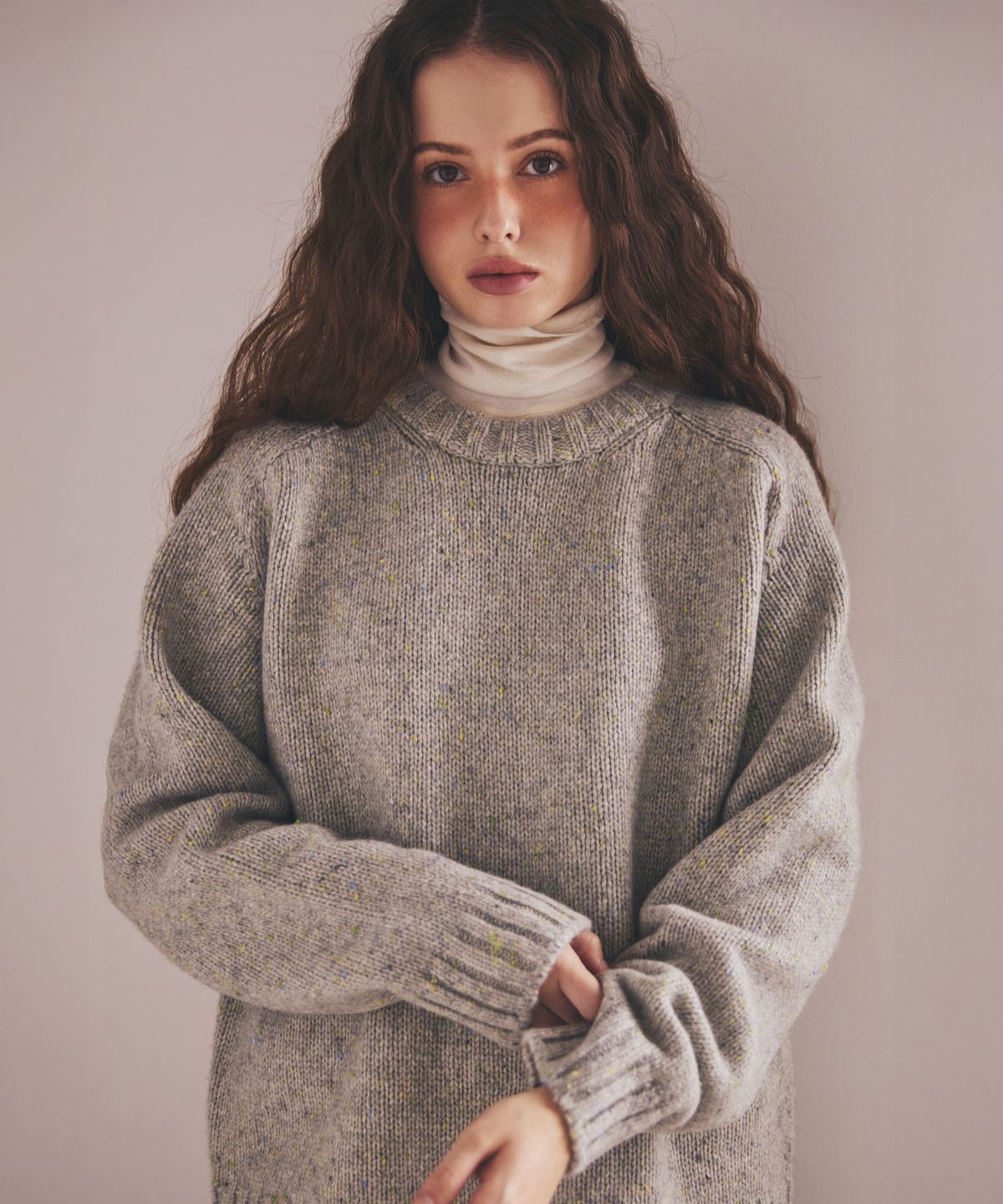 오픈도어스튜디오(OPENDOORSTUDIO) Vintage Melange Knit Gray