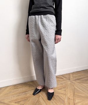 HEART STITCHED PADDING PANTS (light grey)