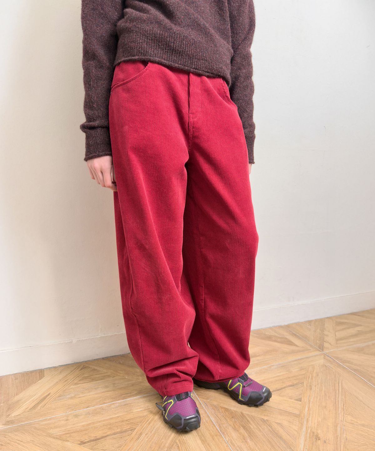 다이애그널(DIAGONAL) ADJUSTABLE CORD TROUSERS (red)