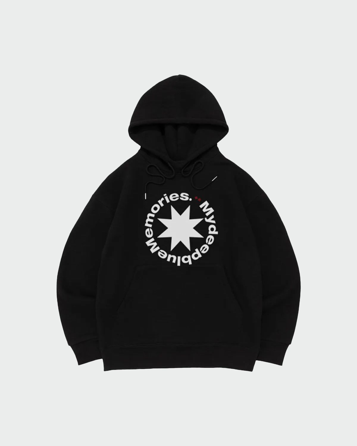 마이딥블루메모리즈(MY DEEP BLUE MEMORIES) MM ROUND LOGO HOODIE(BLACK)