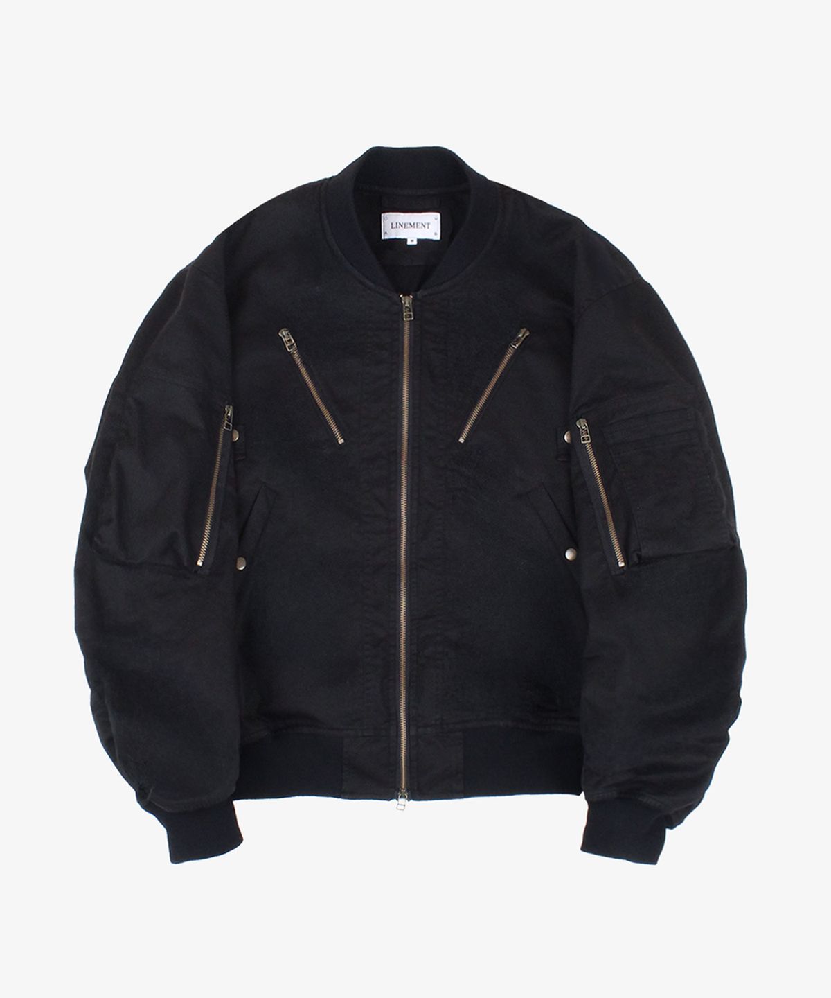 라인먼트(LINEMENT) Double zip MA-1 _ Black