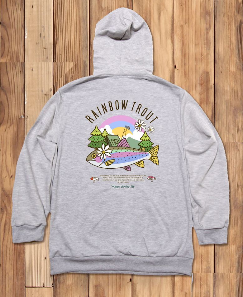 FICO-HOODY-267 익스트림 낚시 브랜드 피코앵글러 무지개송어 후드티