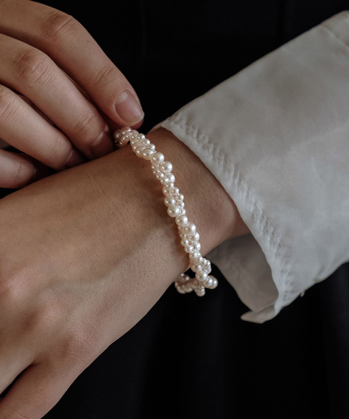 하스(HAS) EN017 Glass pearl Bracelet (2Colors)