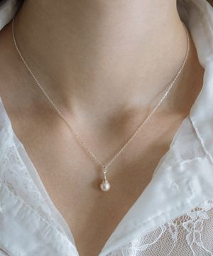 EN015 Single pearl drop Necklace