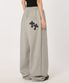 트윈 크로스 백 패치 롱 스웨트 팬츠 [그레이]