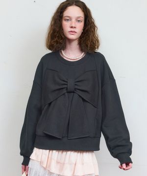 보우 스웻셔츠_블랙