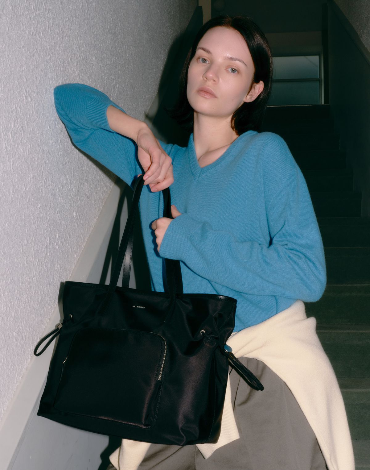 질스튜어트액세서리(JILLSTUART ACC) [ESSENTIAL] 나일론 에센셜 쇼퍼백 블랙