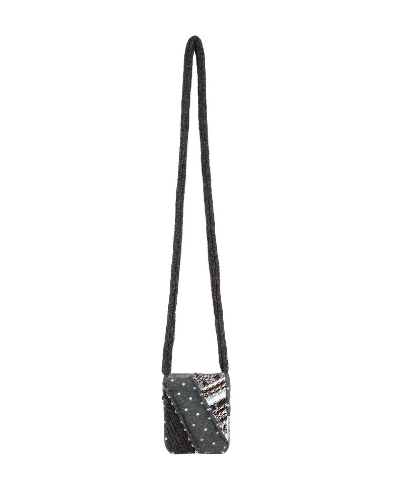 PATCH WORK MINI CROSS BAG (CHARCOAL)