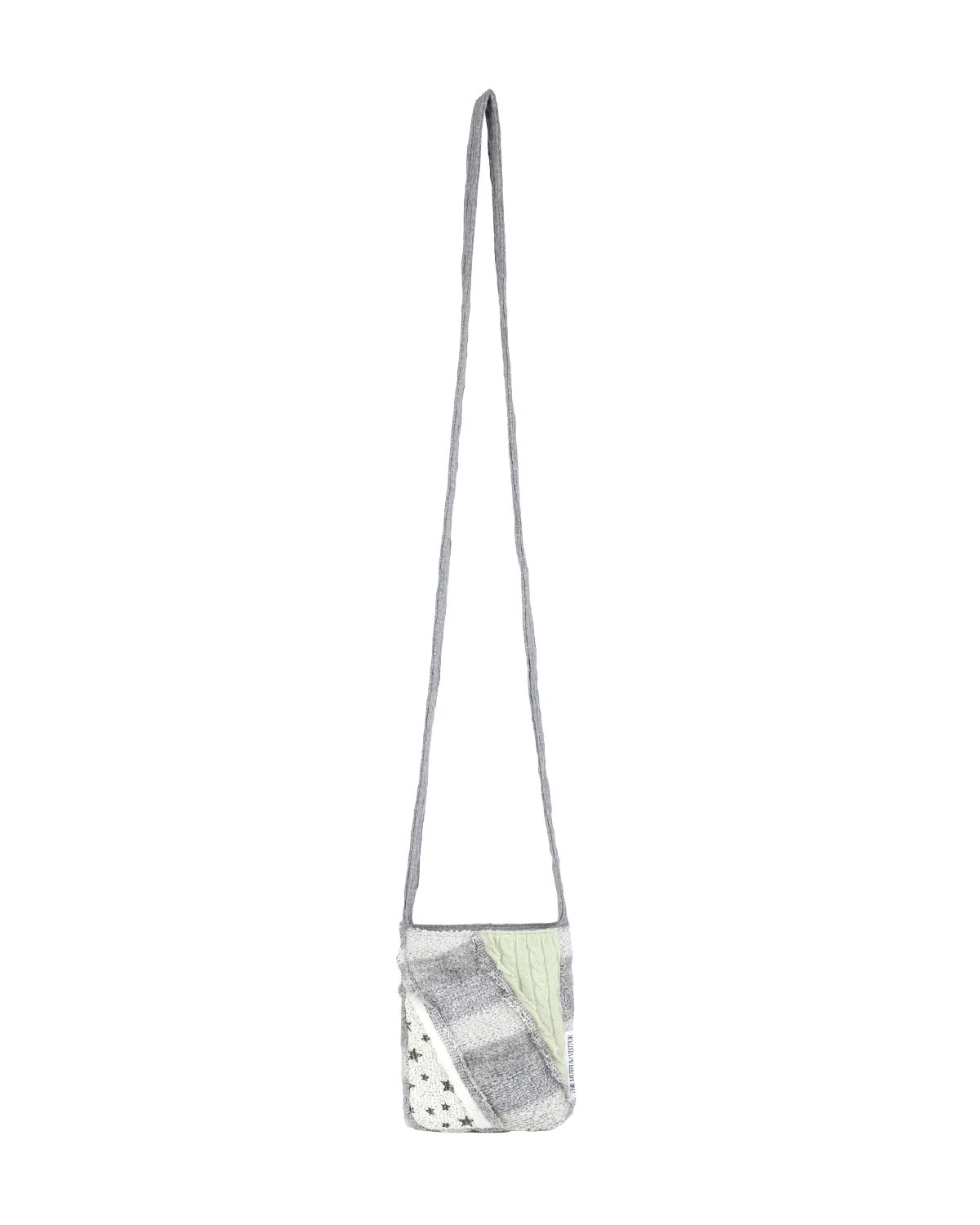 더뮤지엄비지터(THEMUSEUMVISITOR) PATCH WORK MINI CROSS BAG (LIGHT GREY)