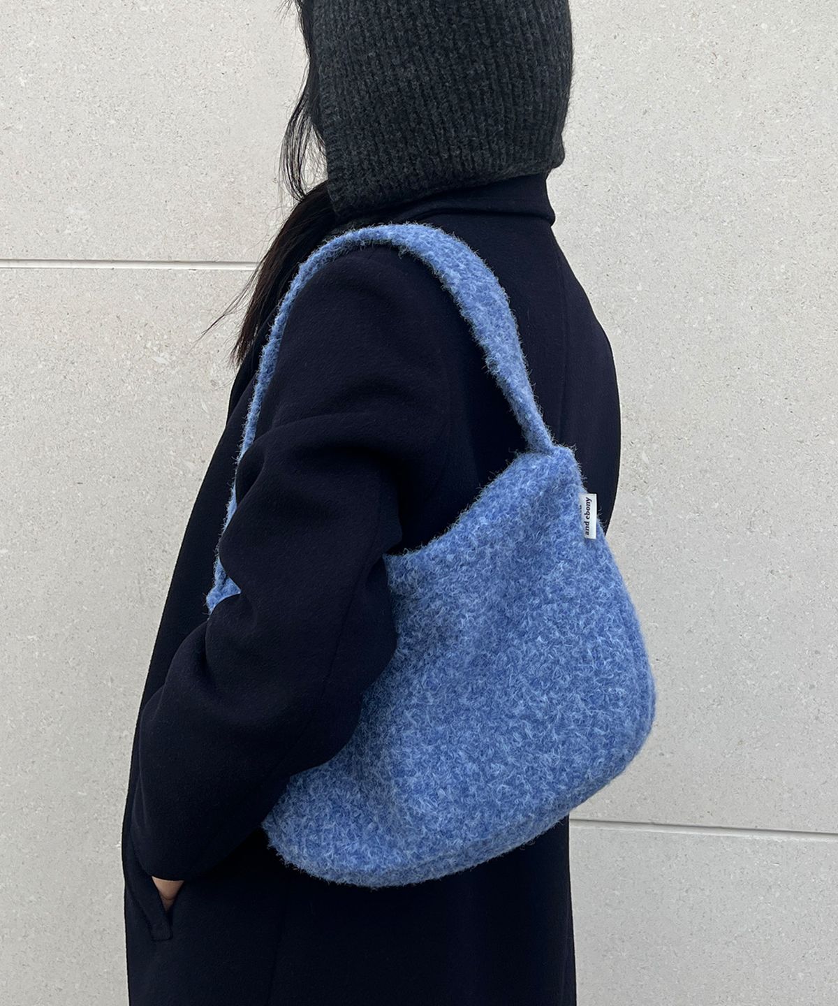 무쿠앤에보니(MUCU AND EBONY) [10/1 예약발송] Boucle Tote Bag _ Blue