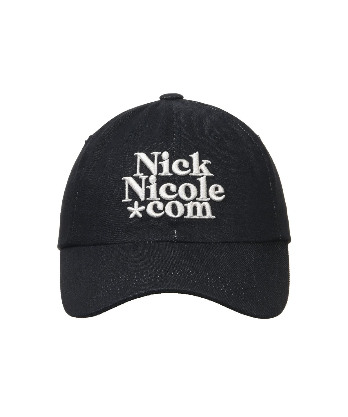 닉앤니콜(NICK&NICOLE) NN DOTCOM SIGNATURE BALL CAP_DENIM BLACK CREAM