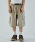 [시티 레저] CN 벨티드 멀티 포켓 카고 버뮤다 팬츠 [그레이쉬 베이지]