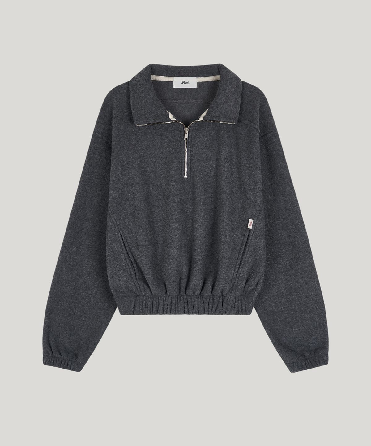 포에트서울(POETSEOUL) (terry)fleece half zip-up_charcoal