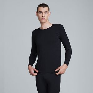 발열 아크릴 레이온 남성 내의_블랙