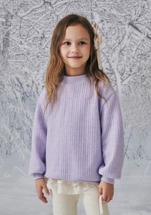 BZ74TS01VI 바이올렛 골지 티셔츠