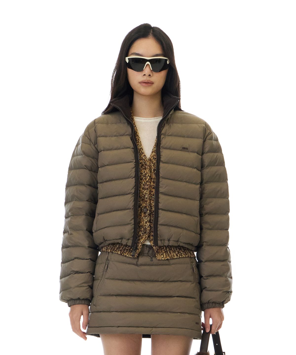 그로브(GROVE) ISA REVERSIBLE DOWN JACKET (LIGHT BROWN/BROWN)