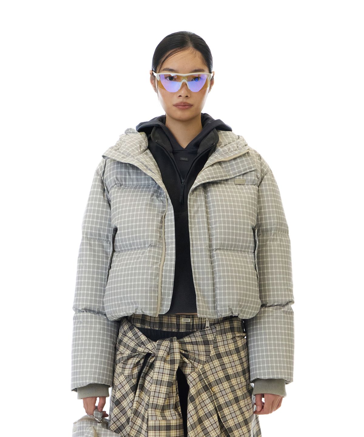 그로브(GROVE) JUDY DOWN JACKET (BEIGE CHECK)