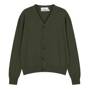 410 울 브이넥 크롭 가디건 [카키]