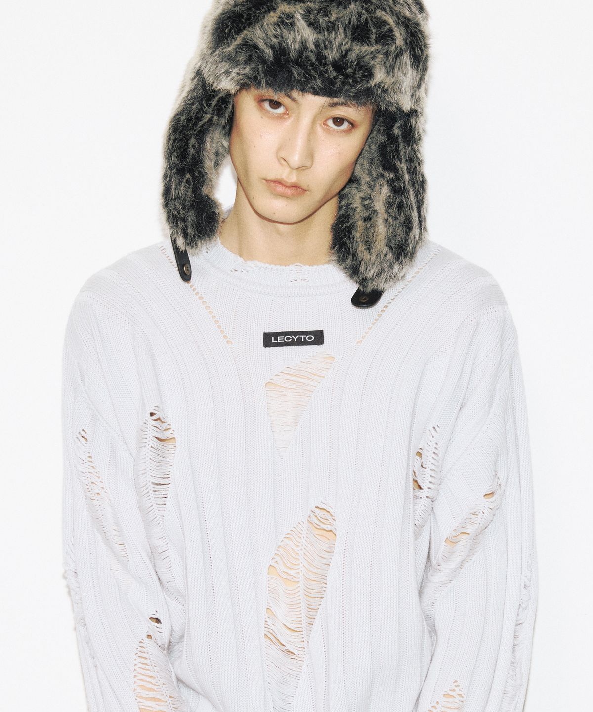 레씨토(LECYTO) Anarchy Crew Neck Knit_[L.Gray]