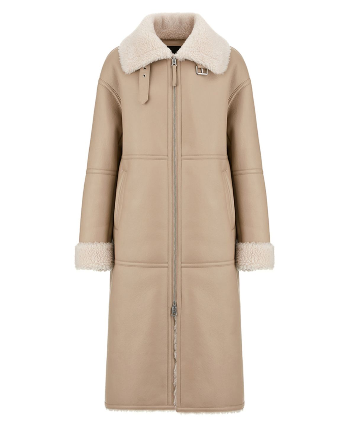 바니스뉴욕(BARNEYS NEWYORK) FW 무스탕 롱 코트 베이지