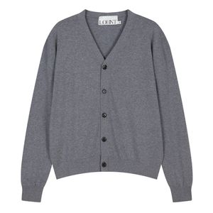 410 울 브이넥 크롭 가디건 [멜란지그레이]