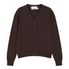 410 울 브이넥 크롭 가디건 [브라운]
