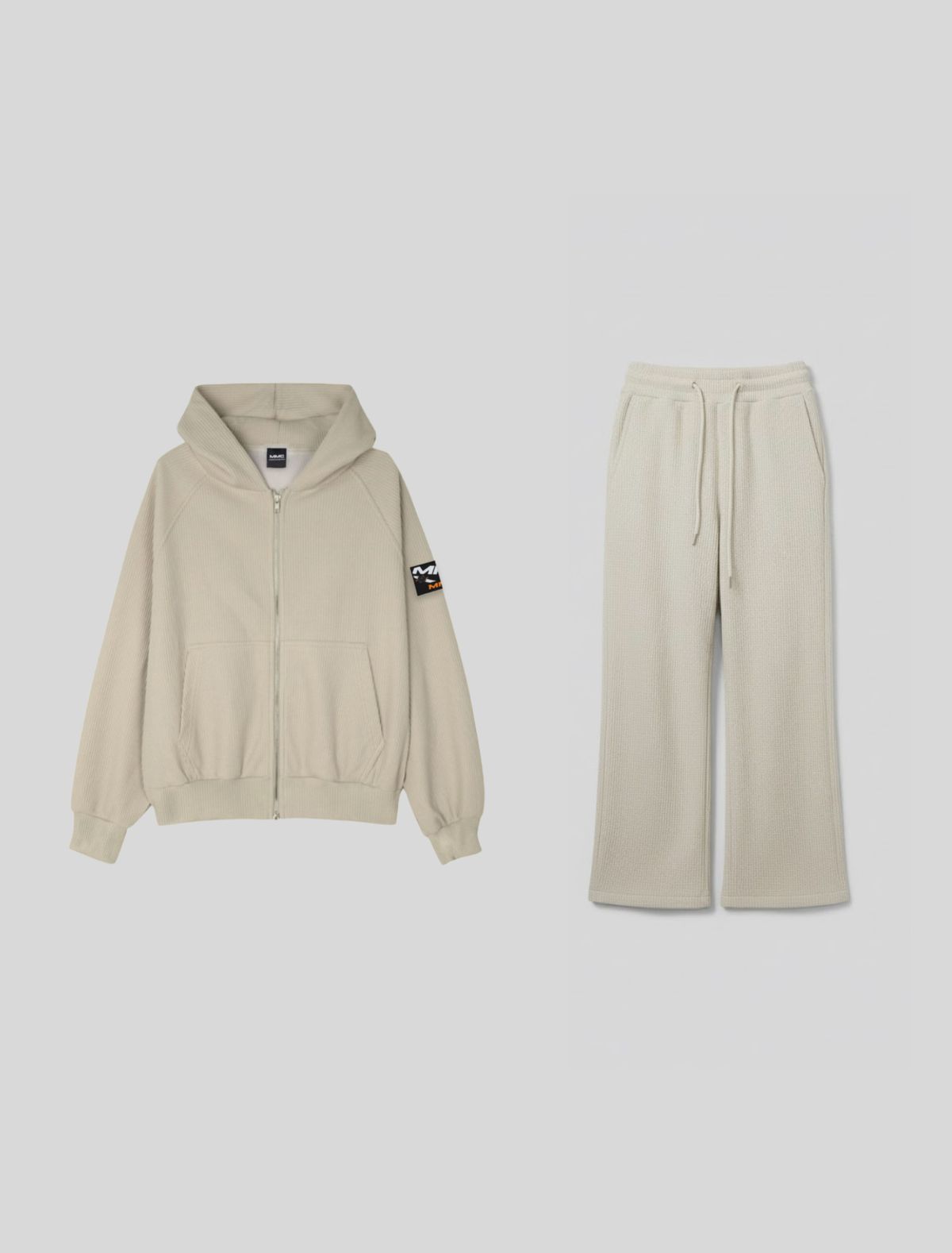 마인드머슬커넥션(MMC) 와플 기모 셋업 [BEIGE]