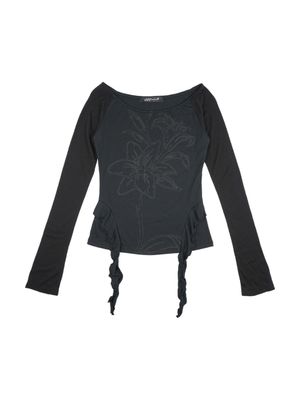 릴리 프릴 티셔츠 [블랙]