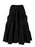 FLEECE LOOSE POCKET TIERD SKIRT_BLACK