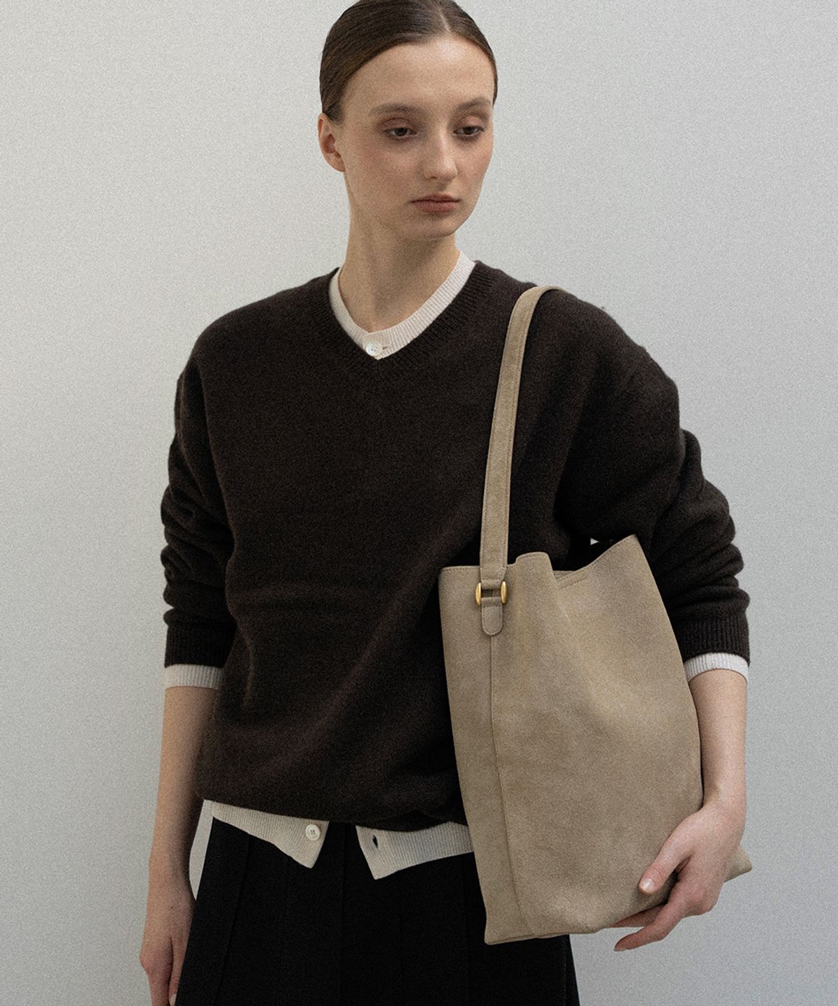 셀솝(SELSOP) 렌백 스웨이드 WREN BAG SUEDE / taupe beige