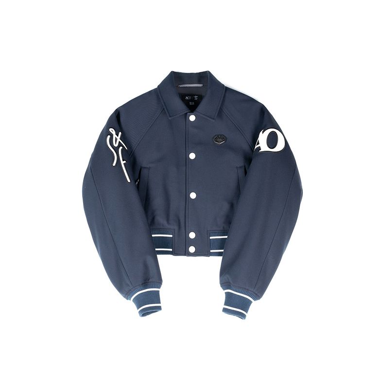 ES08CNY 바시니 패딩 바머 크롭 자켓 Navy women