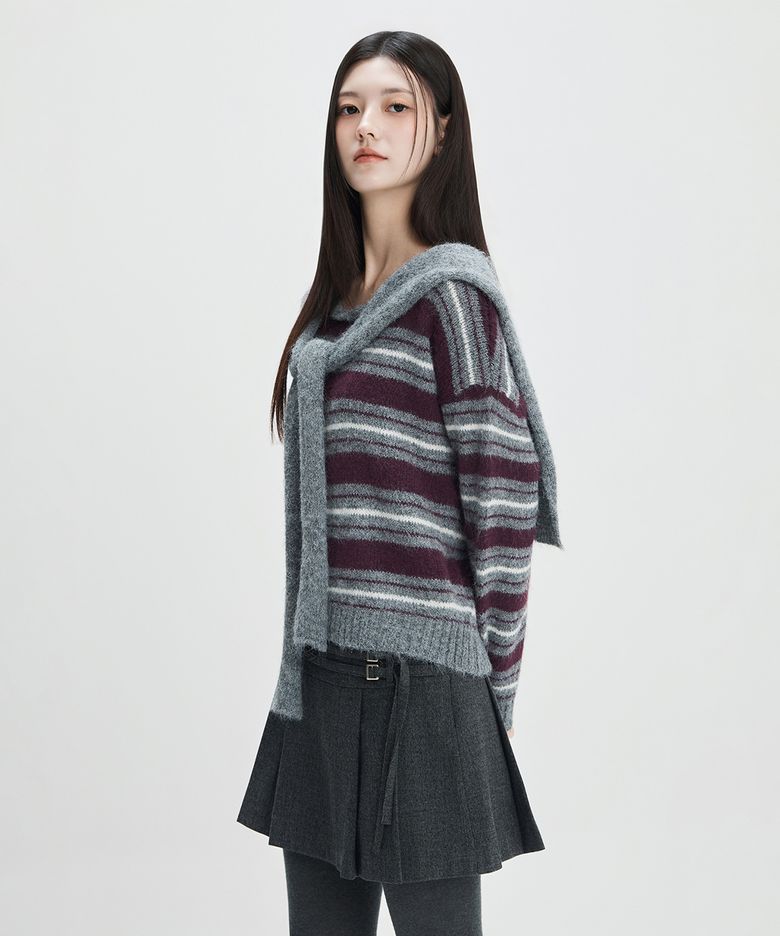 후드 레이어드 스트라이프 풀오버 RE KAFV7SS_MIWKAG13QS