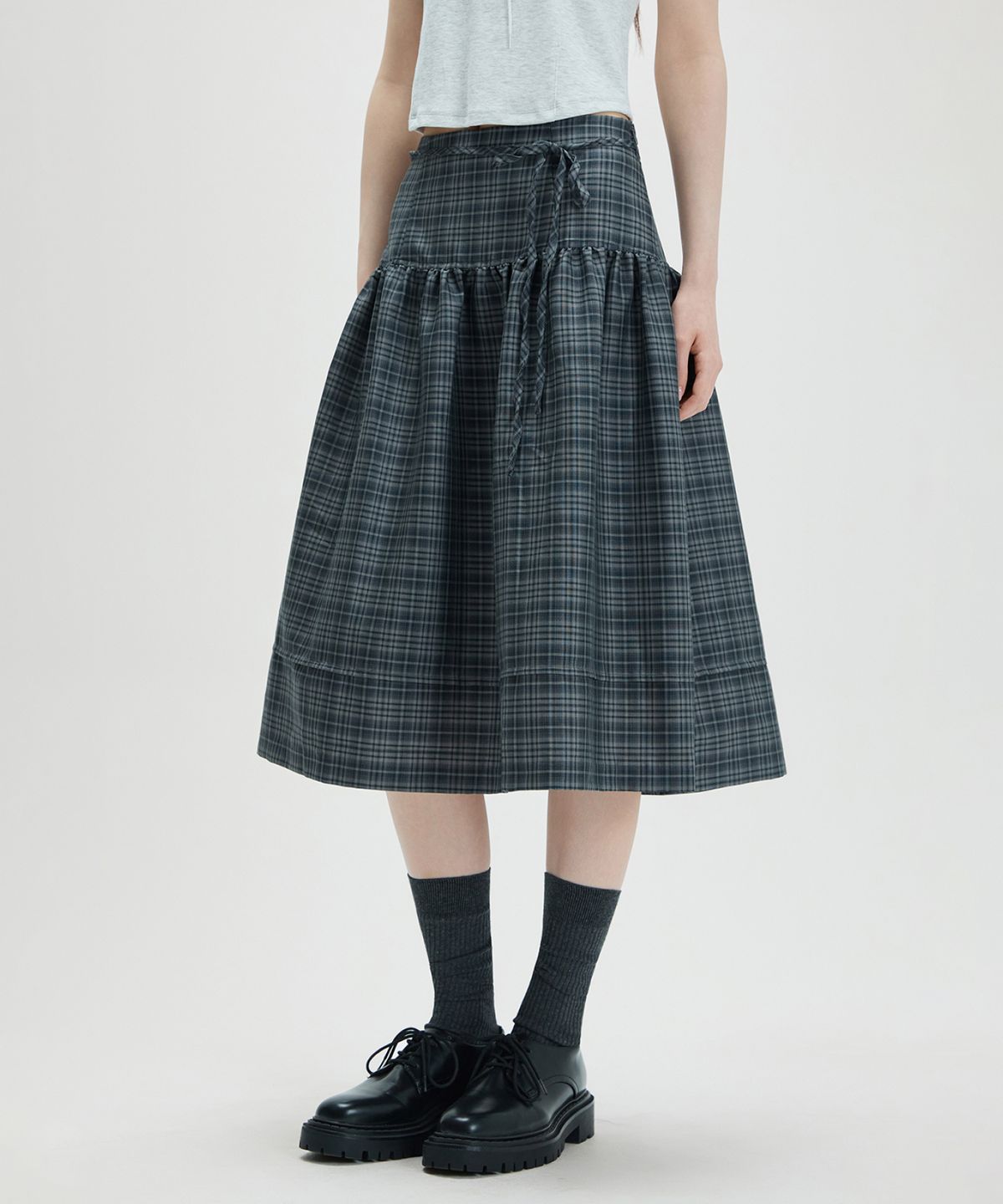 미쏘(MIXXO) 체크 미디 스커트_MIWWHG116C MIWWHG31QC MIWWHG50QC