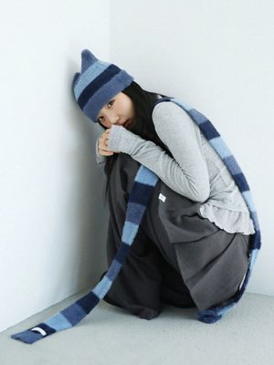 스트라이프 머플러(블루)