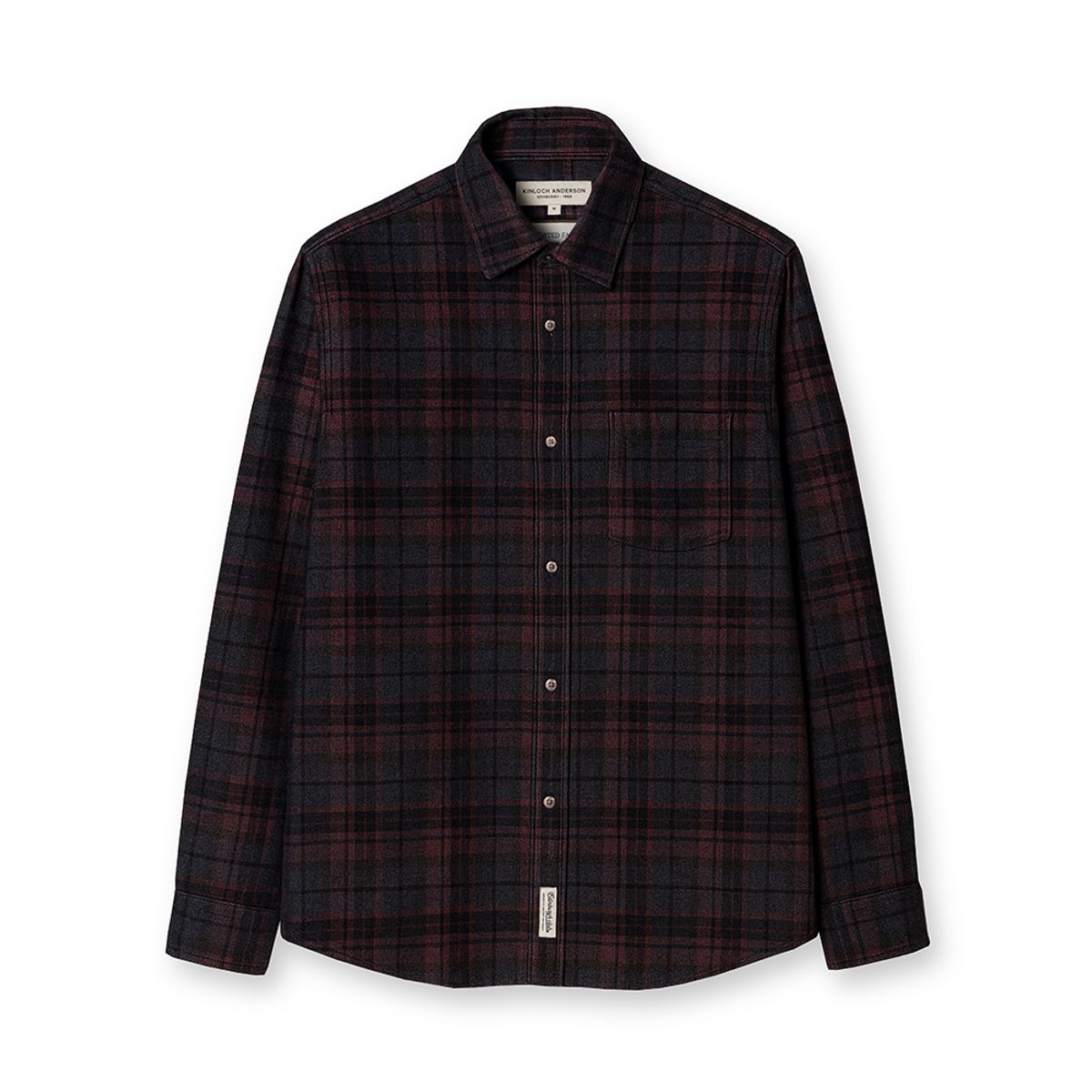 에든버러클럽(EDINBURGH CLUB) SEMI-OVER FIT CHECK CORDUROY SHIRT [RED]