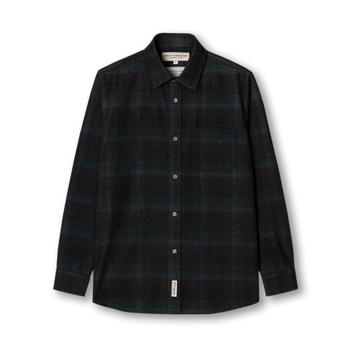 에든버러클럽(EDINBURGH CLUB) SEMI-OVER FIT CHECK CORDUROY SHIRT [GREEN]