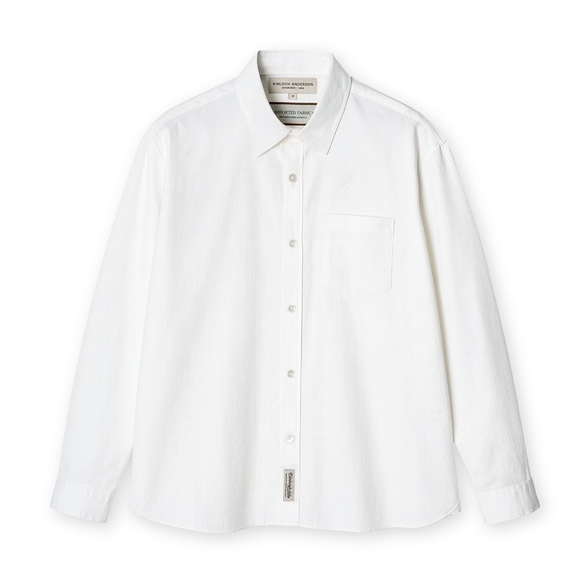 에든버러클럽(EDINBURGH CLUB) OVER FIT COTTON TWILL SHIRT [WHITE]