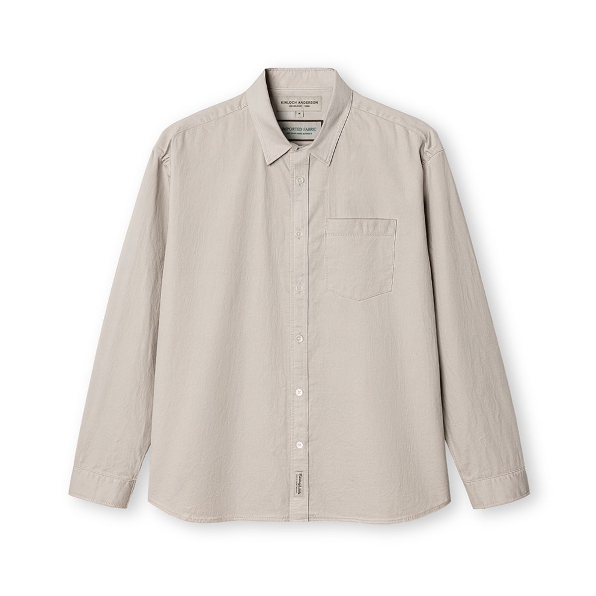에든버러클럽(EDINBURGH CLUB) OVER FIT COTTON TWILL SHIRT [BEIGE]