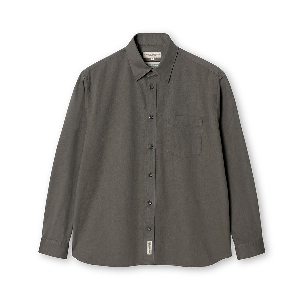 에든버러클럽(EDINBURGH CLUB) OVER FIT COTTON TWILL SHIRT [GREY]