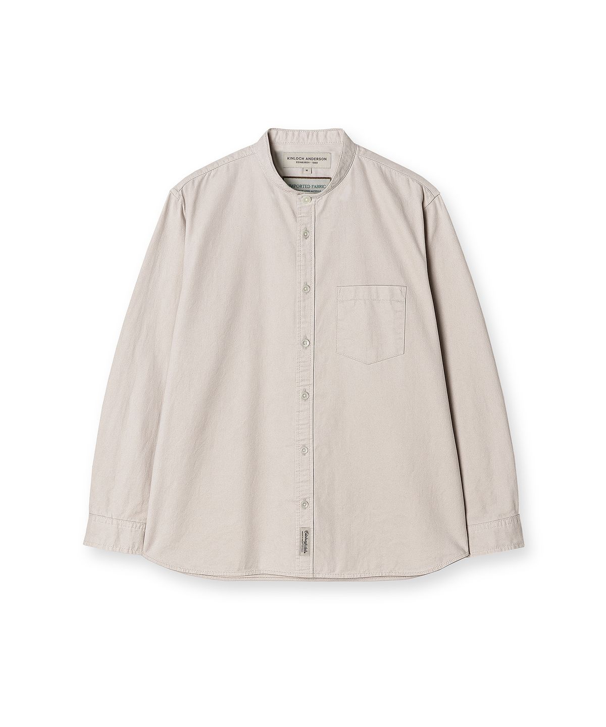 에든버러클럽(EDINBURGH CLUB) OVER FIT CHINA COLLAR COTTON TWILL SHIRT [BEIGE]