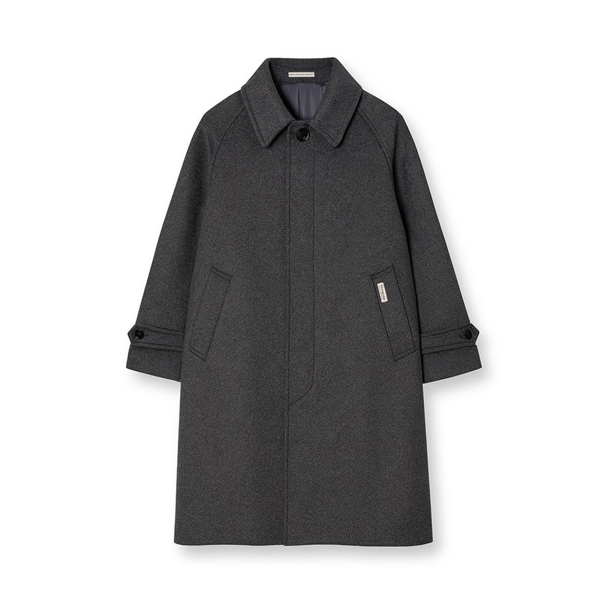 에든버러클럽(EDINBURGH CLUB) WOOL BONDING BALMACAAN COAT [C/GREY]