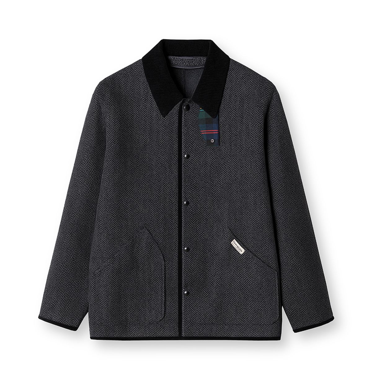 에든버러클럽(EDINBURGH CLUB) WOOL BLENDED HERRINGBONE HUNTING JACKET [C/GREY]