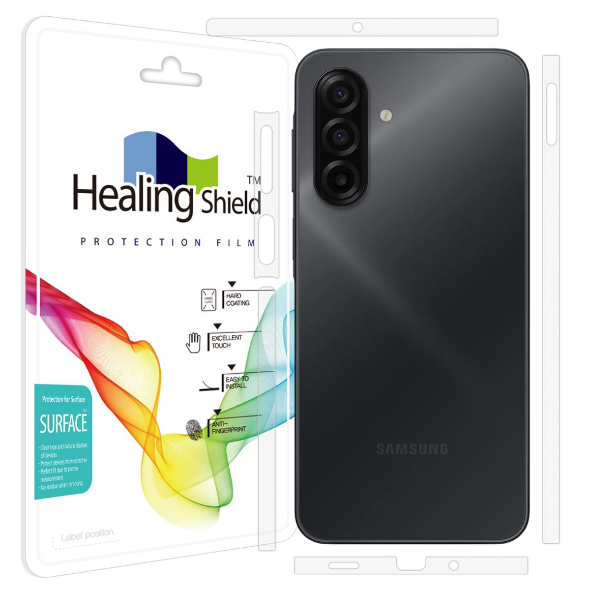 힐링쉴드(HEALINGSHIELD) 갤럭시 A17 무광 측면테두리 보호필름 2세트