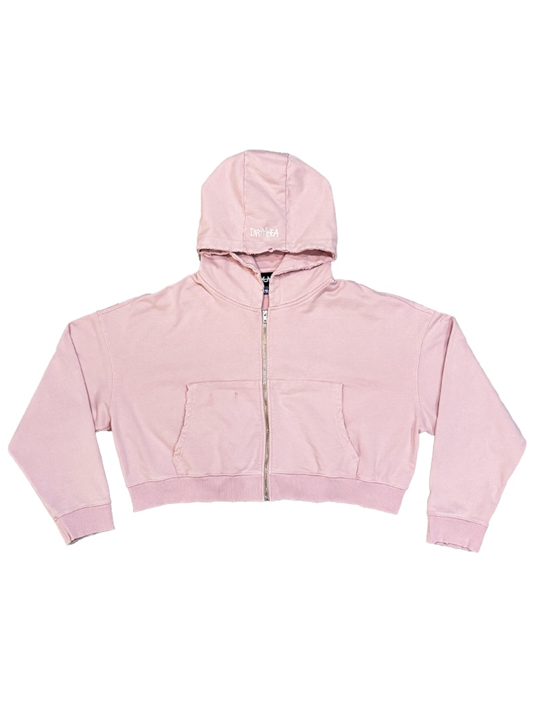 DIRTY LINE #008 - Stud Haze Zip-Up In Pink