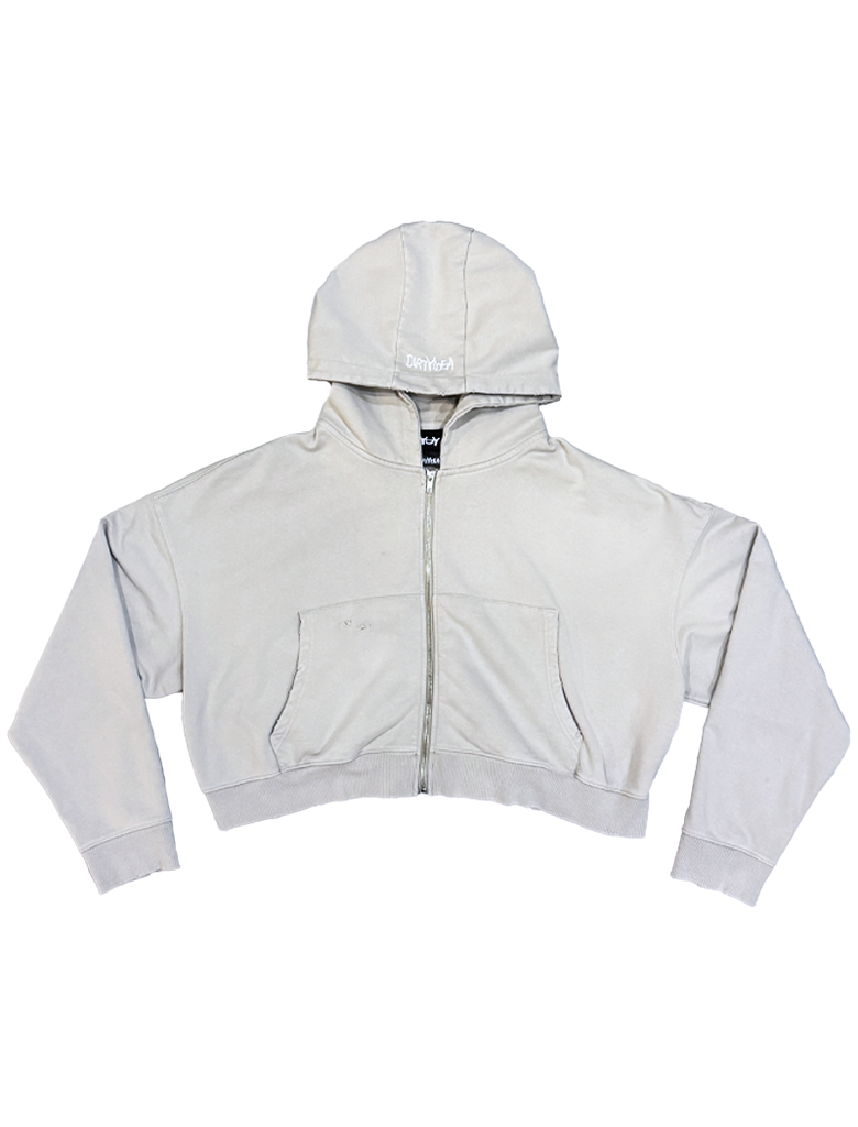 DIRTY LINE #009 - Stud Haze Zip-Up In Beige