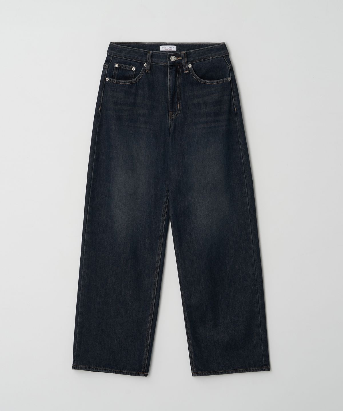 버튼업(BUTTON UP) 엑스레이 와이드 기모 데님팬츠