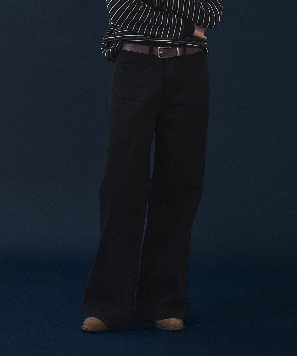 호와스(HOWUS) JANE POCKET DENIM PANTS (BLACK)