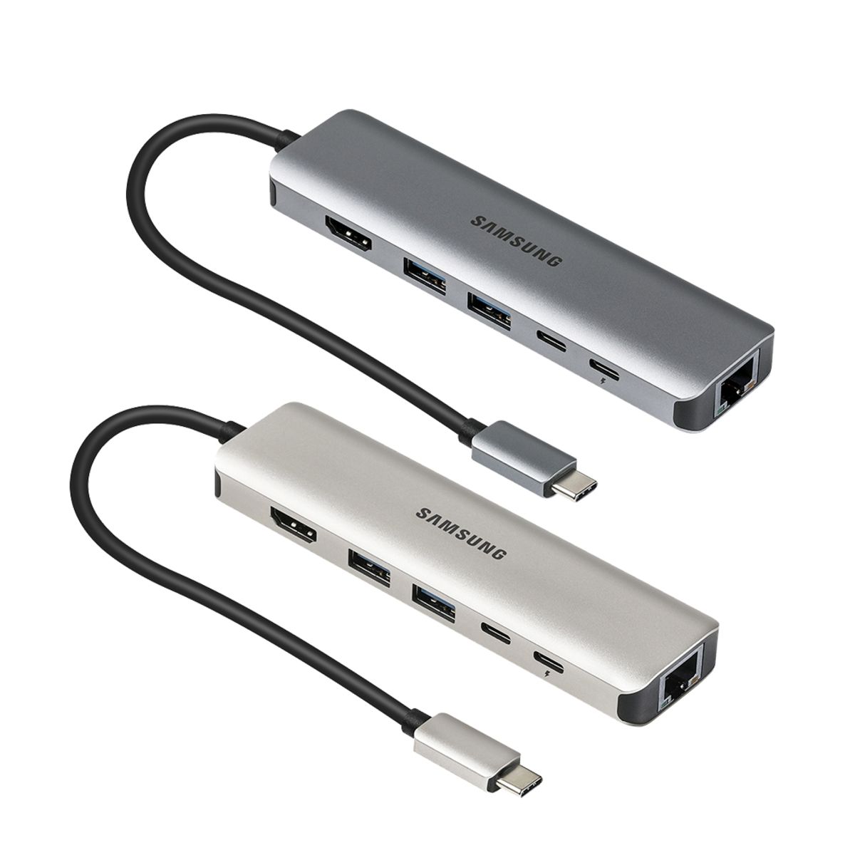 삼성전자(SAMSUNG ELECTRONICS) 6in1 C타입 USB 멀티 허브 SL-MH1061M 그레이 HDMI 8K 30Hz 100W 노트북 갤럭시북 갤럭시탭 호환